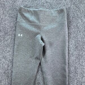 Under Armour ColdGear Leggings Women Small Gray Heather Compression Activewear